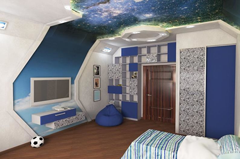 Detská izba - Dizajn bytu v štýle high-tech