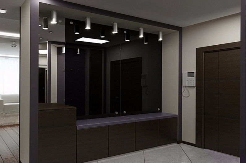 Hallway - High-tech style apartment design