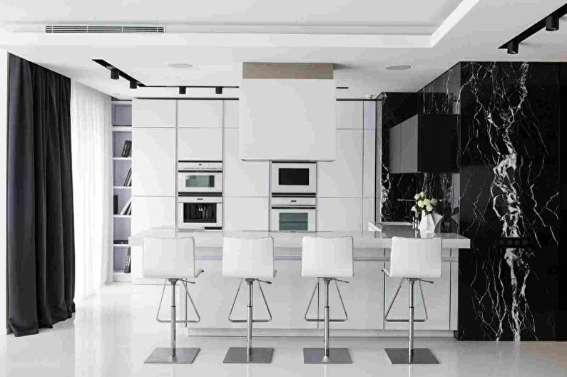 Interior design high-tech style apartment - photo