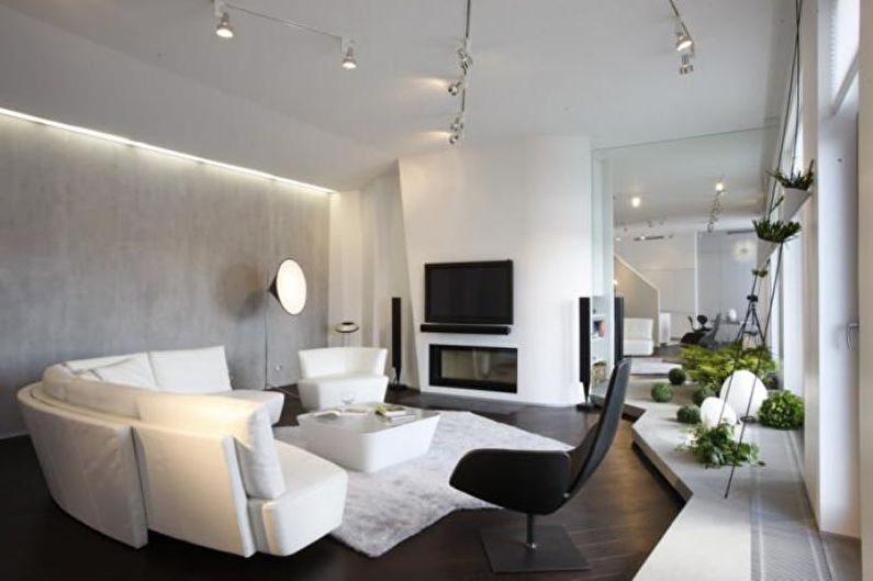 Diseño de interiores de apartamentos de estilo de alta tecnología - foto