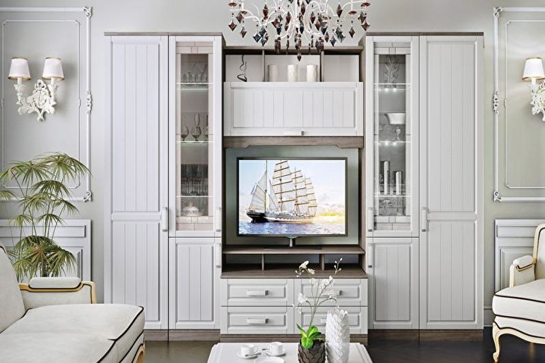 Interiérový design obývacího pokoje ve stylu provence - foto