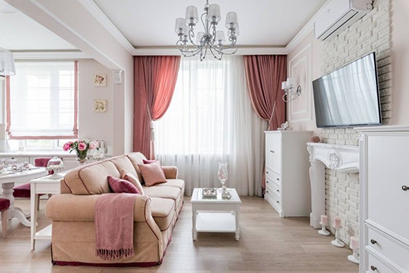 White Provence Living Room - Interiørdesign