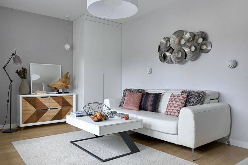 Sala de estar de design de interiores em branco - foto