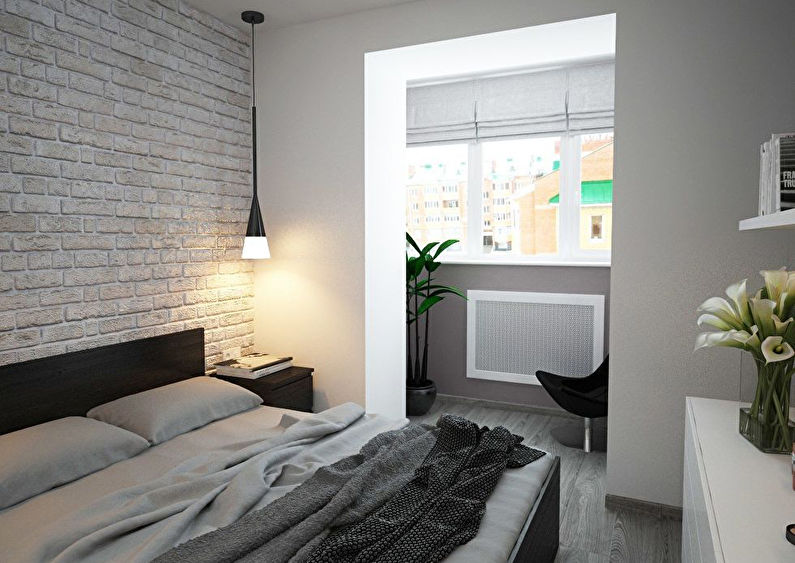 Minimalistisk design sovrum - foto 2