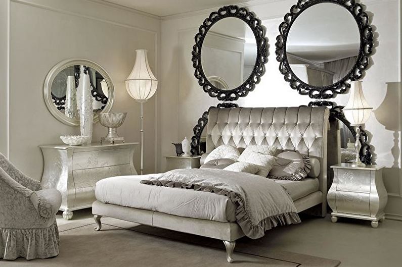 Art Deco guļamistabas dizaina iezīmes