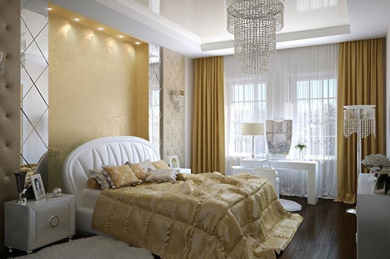 Art Deco Two-Tone Bedroom - Interior Design