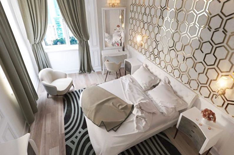 Дизайн на спалня в стил арт деко - подова дограма