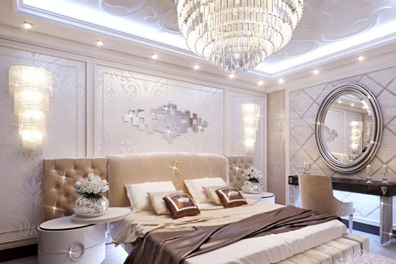Дизайн на спалня Art Deco - таванско покритие
