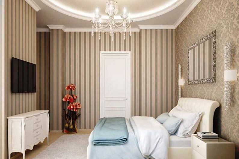 „Art Deco“ miegamojo dizainas - lubų apdaila
