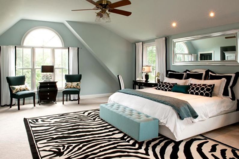 Dormitor de design interior în stil art deco - fotografie