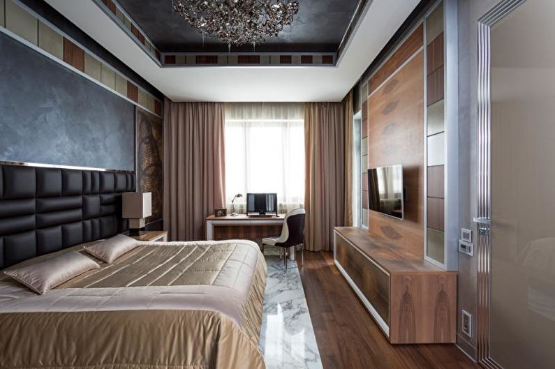 Interior design bedroom in art deco style - photo