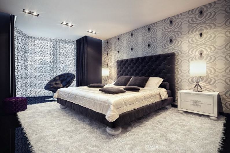 Interior design bedroom in art deco style - photo