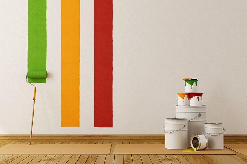 Wallpaper for painting: types of gluing, ideas