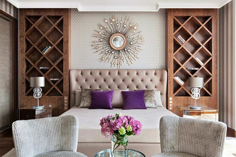 Art Deco hálószoba: 80 gyönyörű ötlet
