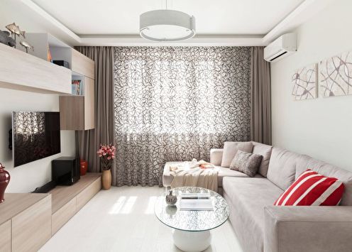 Vardagsrummet i stil med minimalism (80 foton)