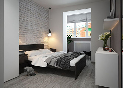 Design minimalista do quarto
