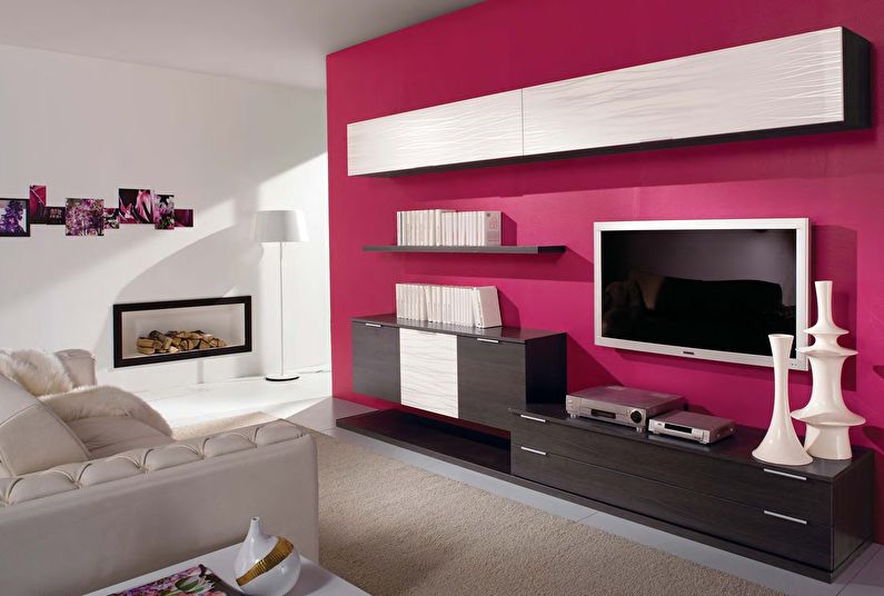 Como escolher uma parede para uma sala de estar em estilo moderno