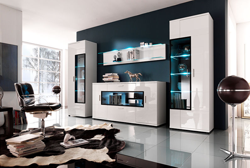 Modulární stěny do obývacího pokoje v moderním stylu