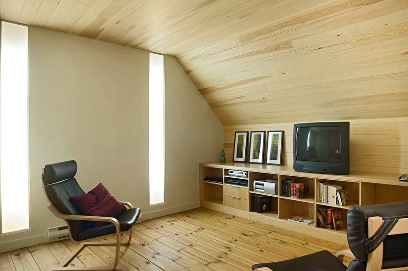 Stena v malej obývacej izbe v modernom štýle