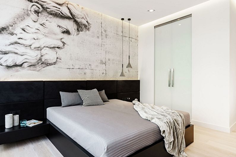 Dizajn spavaće sobe 9 m² minimalistički stil