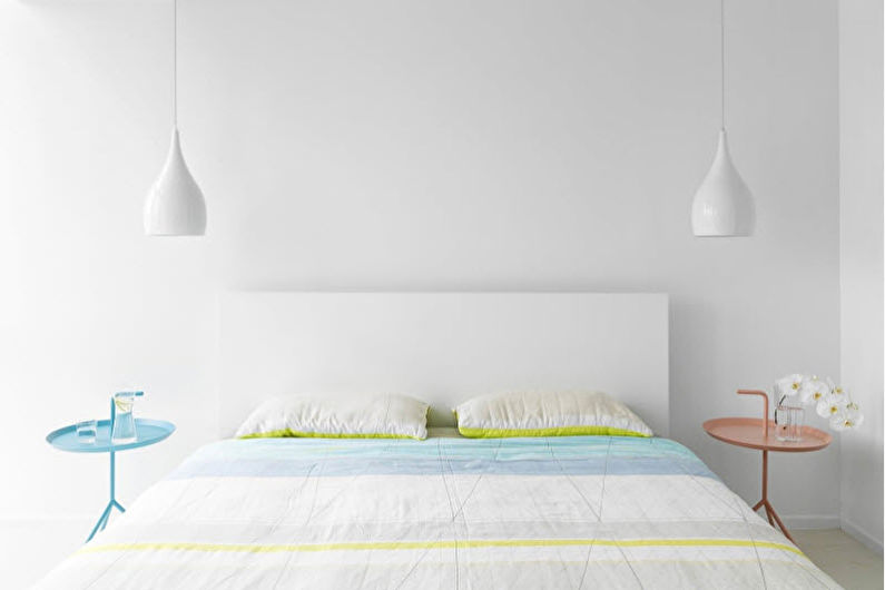 Дизайн на спалня 9 кв.м. - Бял цвят