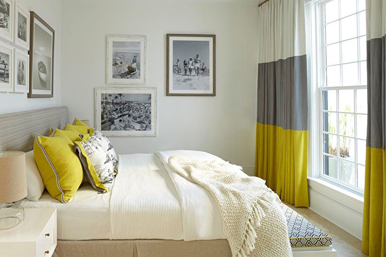 Dizajn spavaće sobe 9 m² - dekor i tekstil
