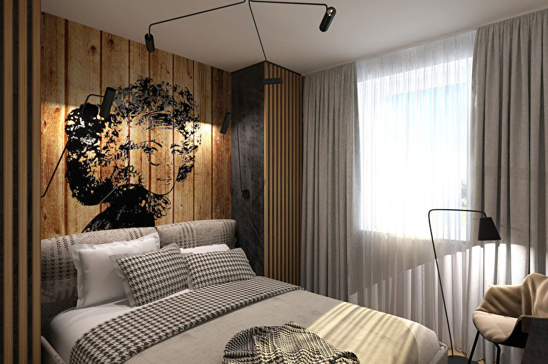 Дизајн спаваће собе 9 м² - Пхото