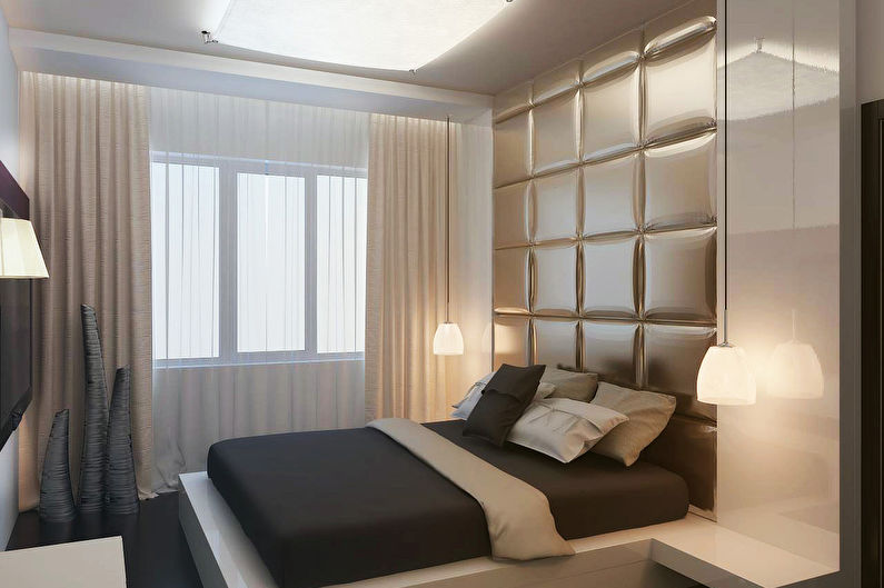 Perdele pentru dormitor într-un stil modern