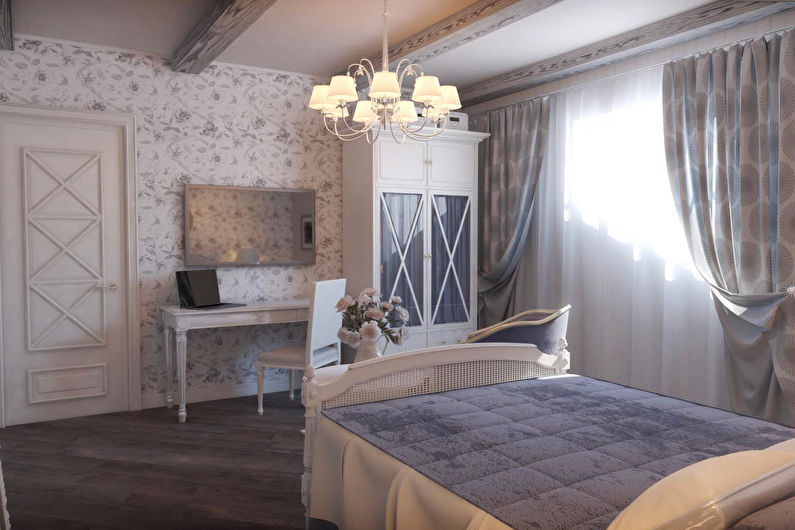 Perdele de dormitor în stil Provence