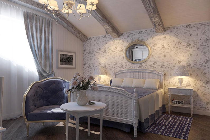 Conception de chambre de style Provence - Finition plafond
