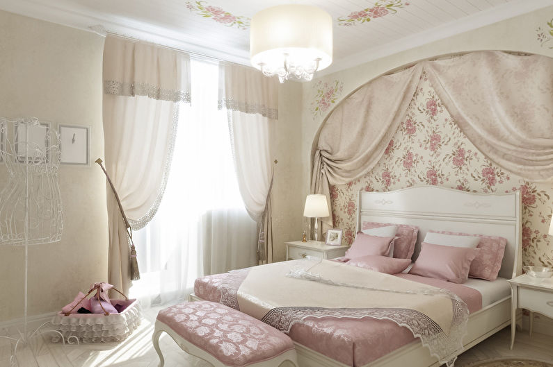 Design d'intérieur de chambre de style Provence - photo