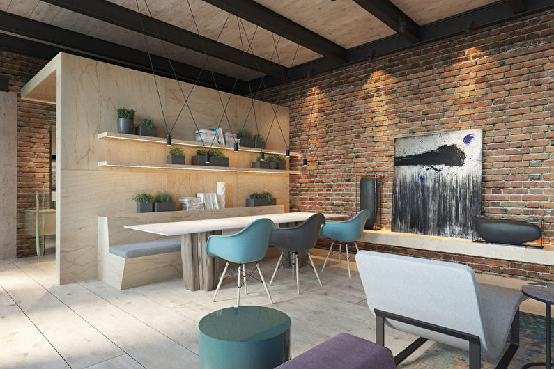Loft stil leilighet design, 225 m2 - foto
