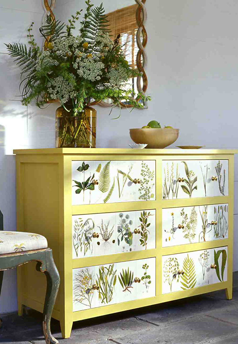 DIY szoba dekoráció - Decoupage a belső terekben