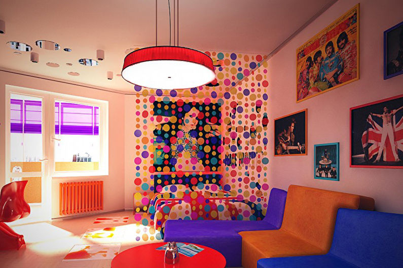 Дизайн на детска стая за момче в поп арт стил