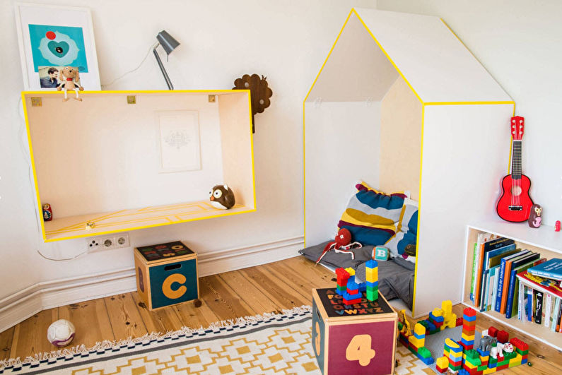 Chambre d'enfant blanche pour garçon - Design d'intérieur