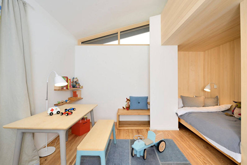 Бяла детска стая за момче - Интериорен дизайн
