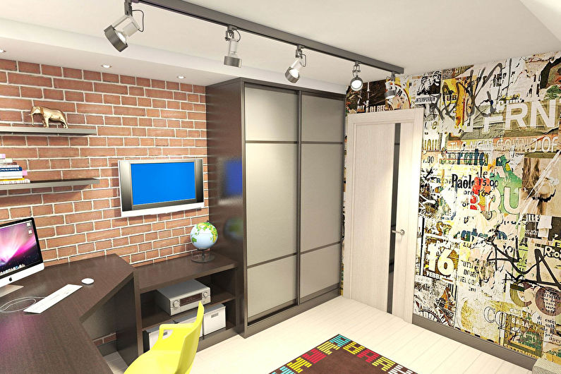 Projektowanie wnętrz pokoju dziecięcego dla chłopca - zdjęcie