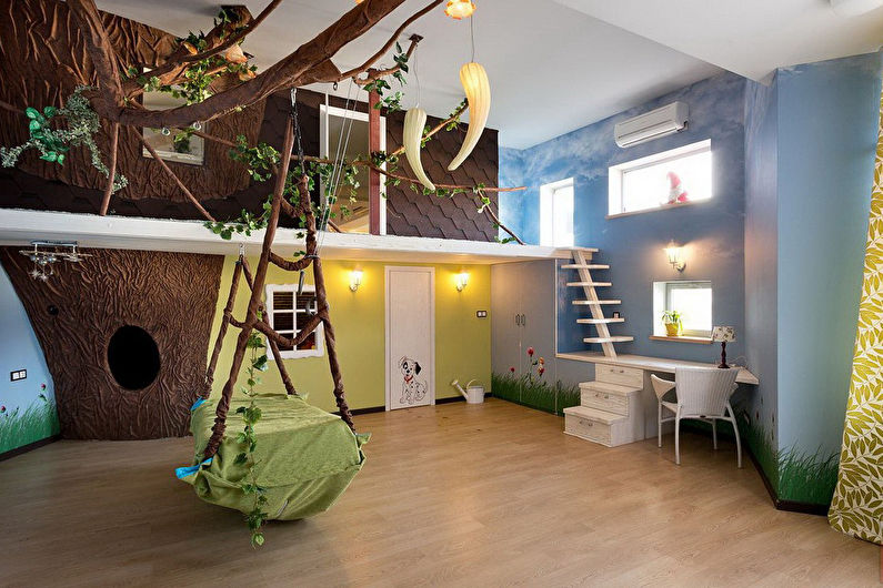 Egy fiú gyermekszoba belsőépítészete - fénykép
