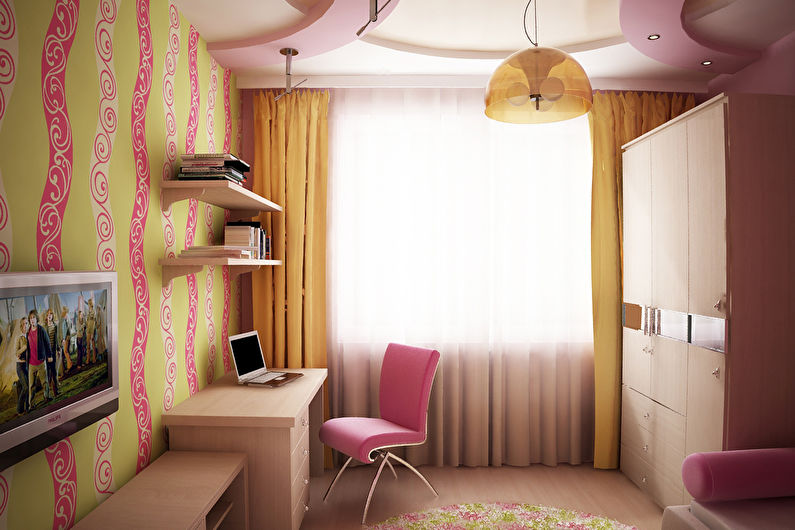 Projektowanie wnętrz pokoju dziecięcego dla dziewczynki - zdjęcie