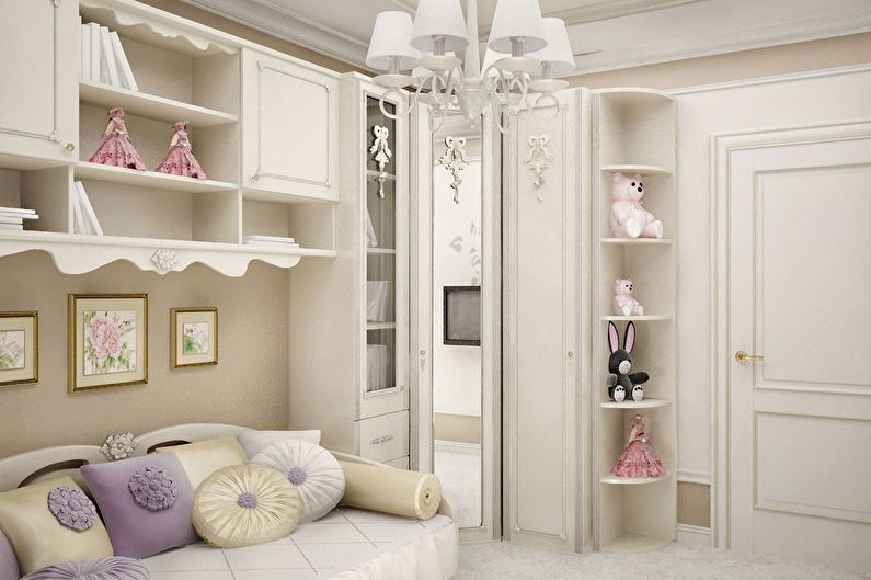 Дизајн ентеријера дечије собе за девојчицу - фотографија
