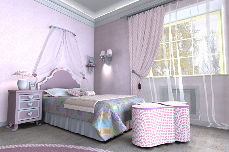 Дизајн ентеријера дечије собе за девојчицу - фотографија