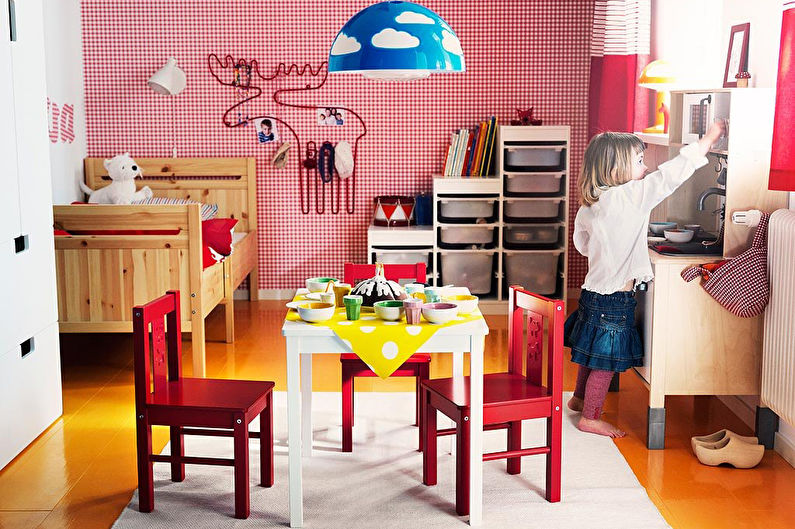 Aménagement intérieur d'une chambre d'enfant pour une fille - photo