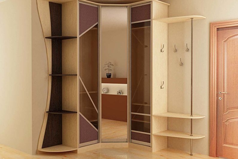 Συρόμενες ντουλάπες για μια αίθουσα - μια φωτογραφία