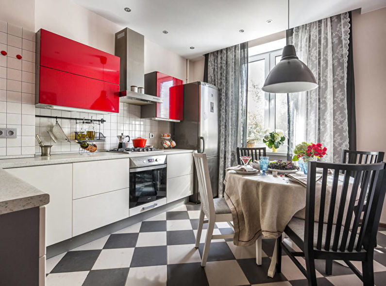 Design kuchyně 12 m² - povrchová úprava podlahy