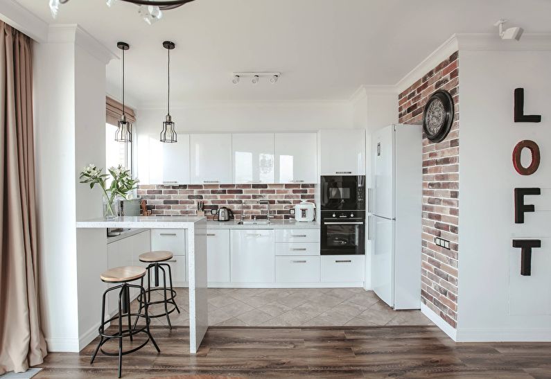 Design kuchyně 12 m² - stropní dekorace