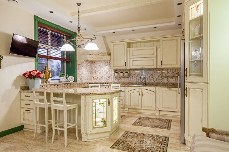 O design de interiores da cozinha é de 12 m². - Foto