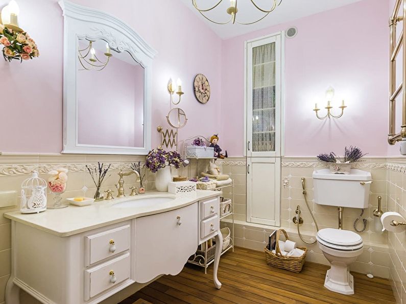 Design de banheiro estilo Provence - Acabamento