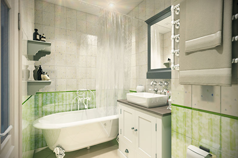 Provanso stiliaus vonios kambario dizainas - santechnika
