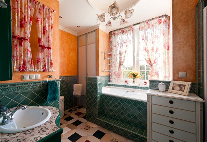 Дизайн на баня в стил Прованс - аксесоари и декор
