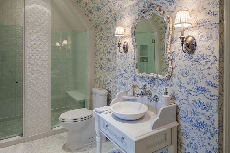 Design de interiores de um banheiro no estilo provence - foto